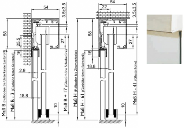 Glasprofil für SB 30 und SB 40
